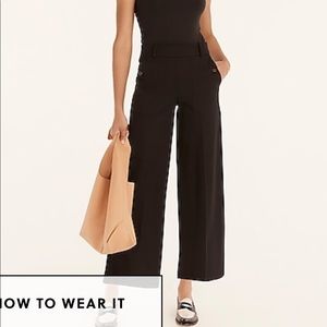 Jcrew Petite wide-leg pant in bi-stretch cotton